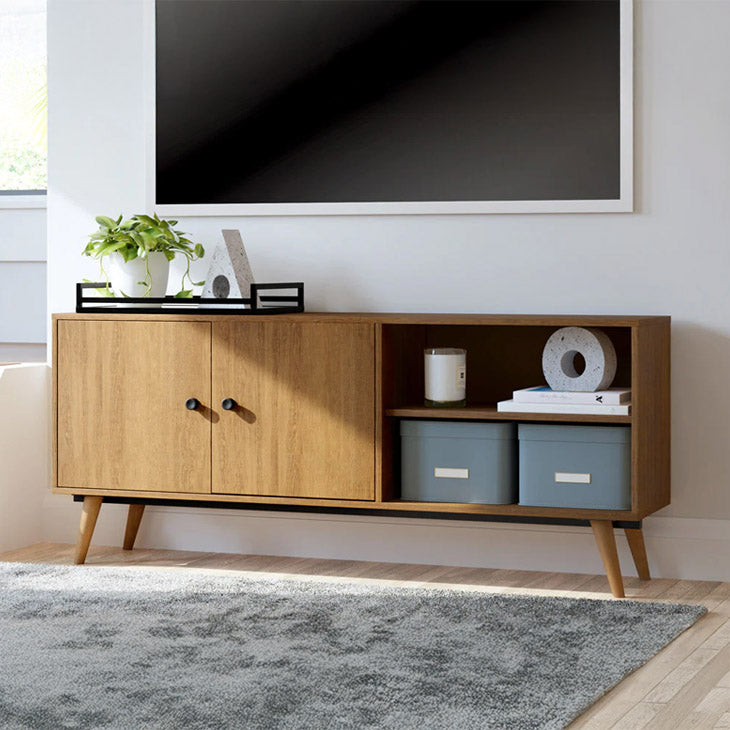 TV Stand Contemporary Light Brown
