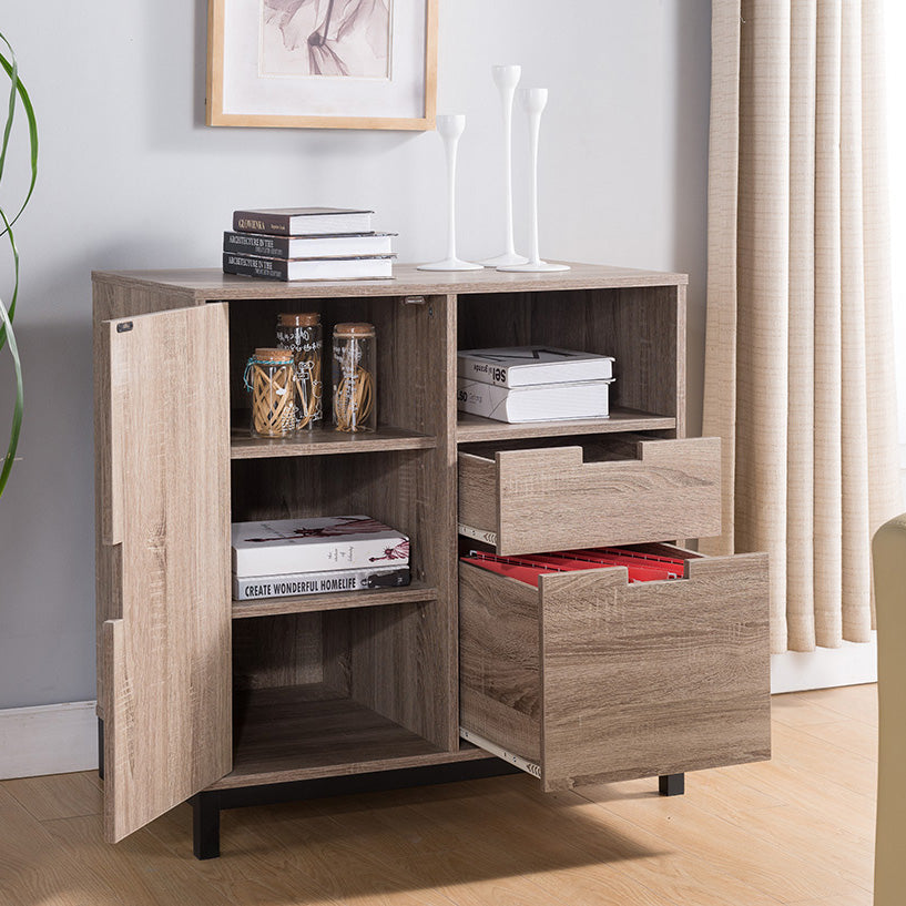 Taupe Finish Accent Cabinet