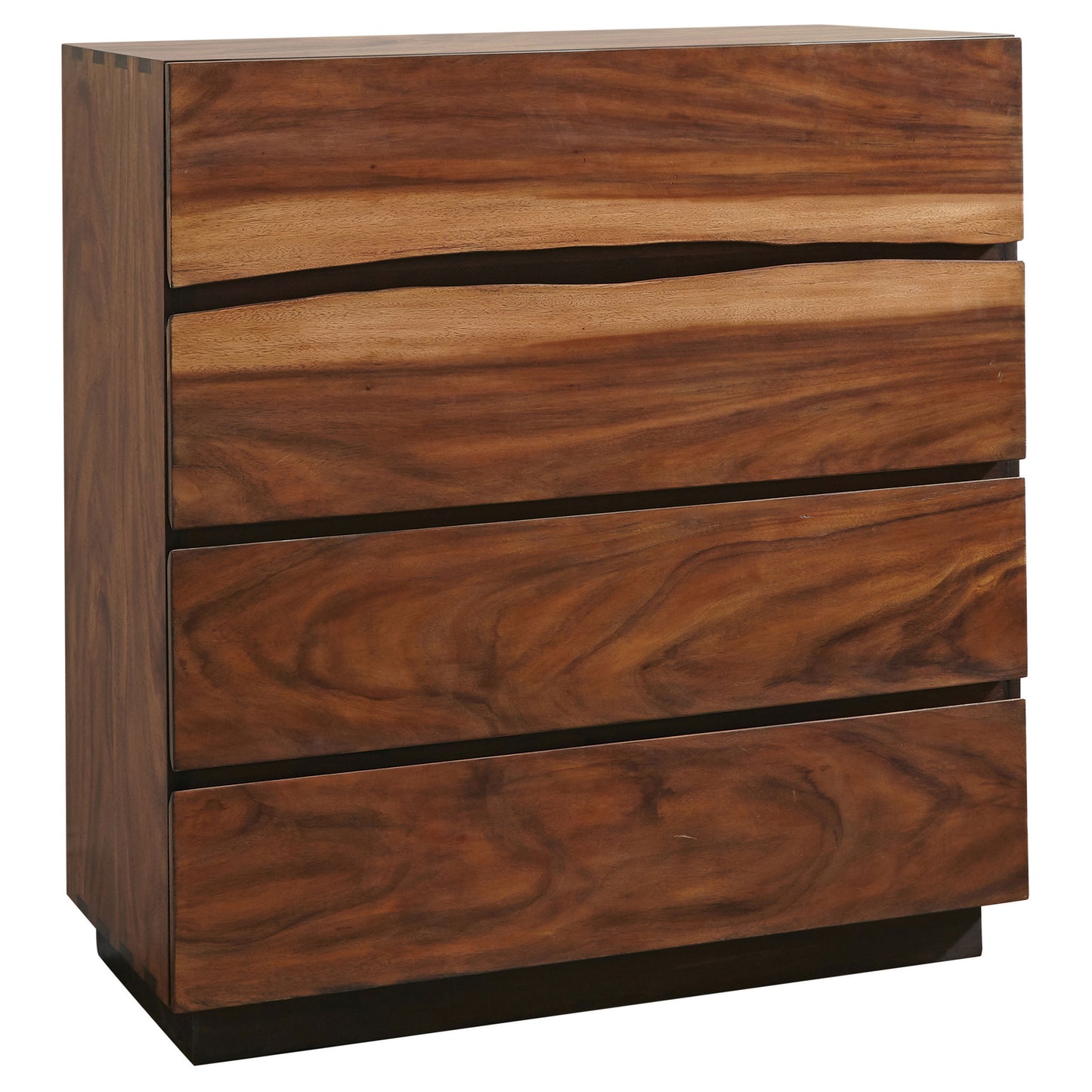 Smokey Walnut Live Edge 4-Drawer Chest