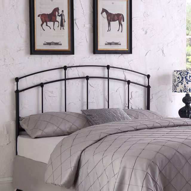Black Metal Queen Headboard