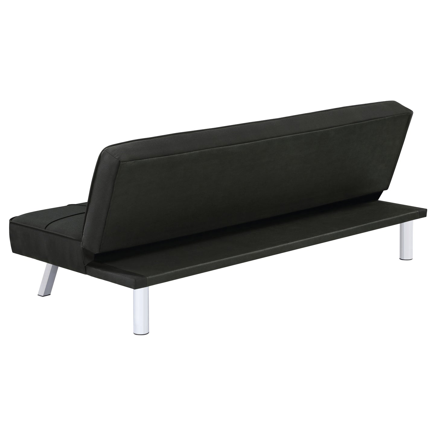 Black Upholstered Tufted Convertible Sofa Bed