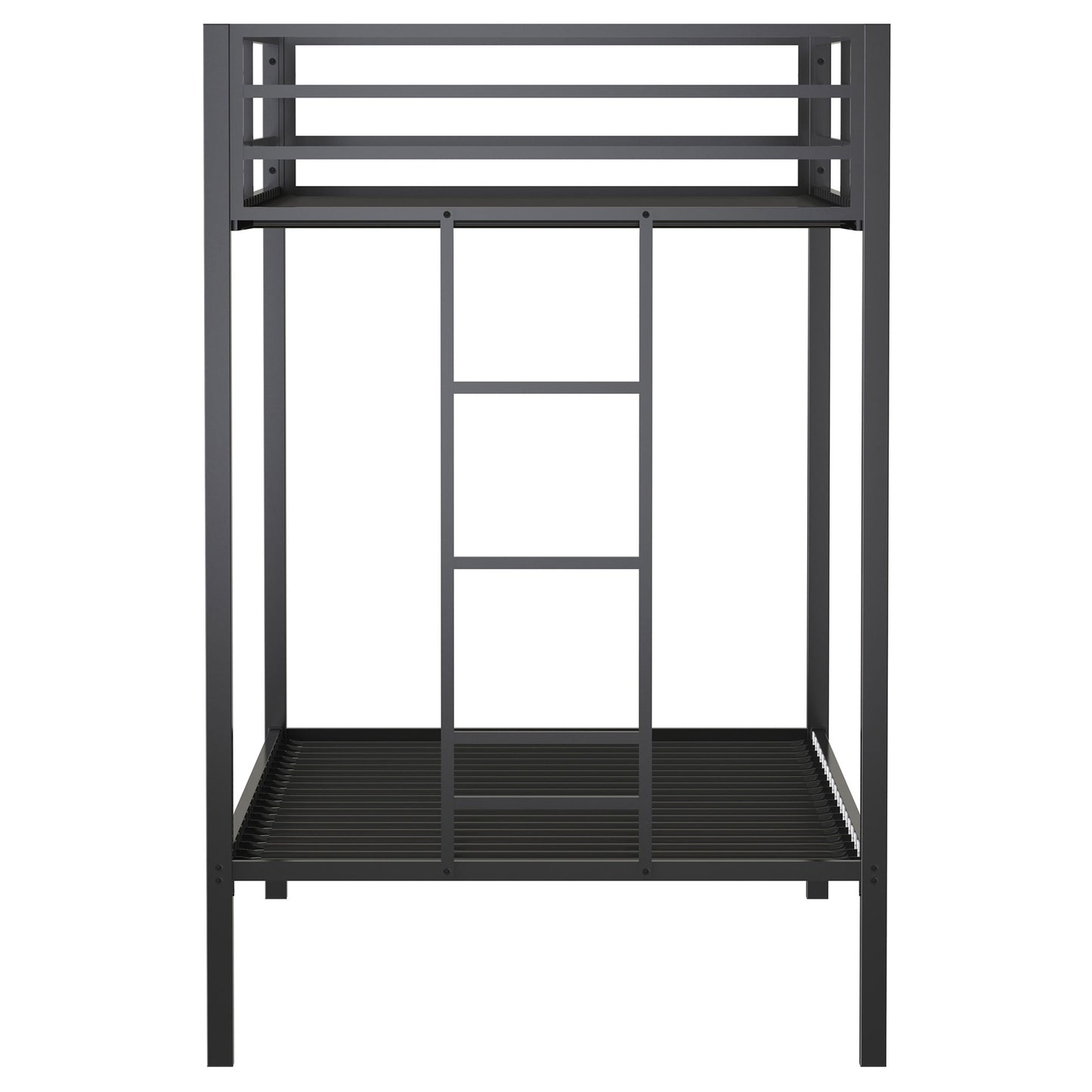 Modern Black Metal Twin Bunk Bed