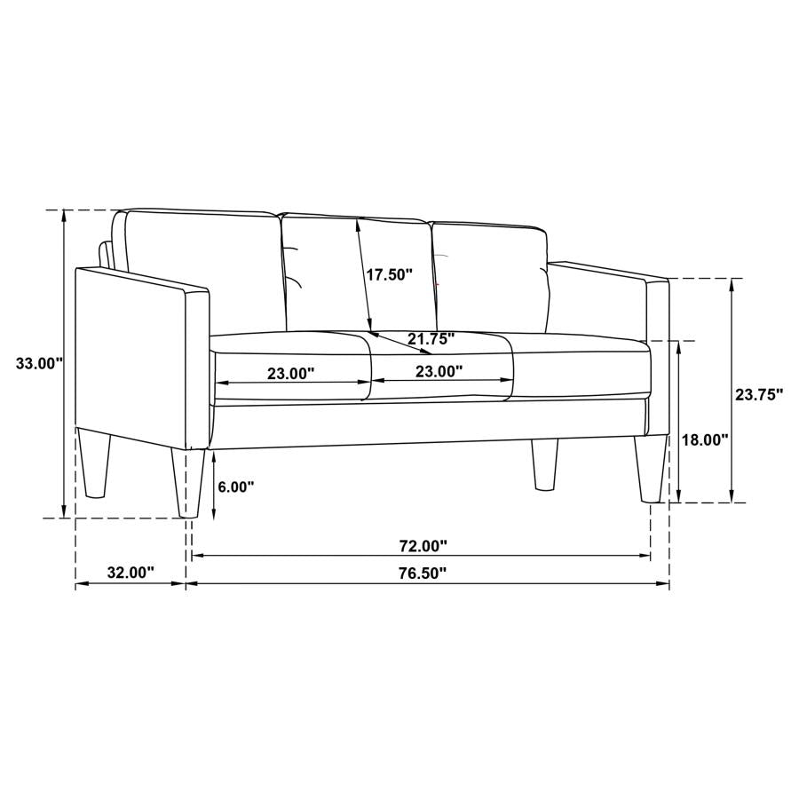Sofa Faux Leather Black