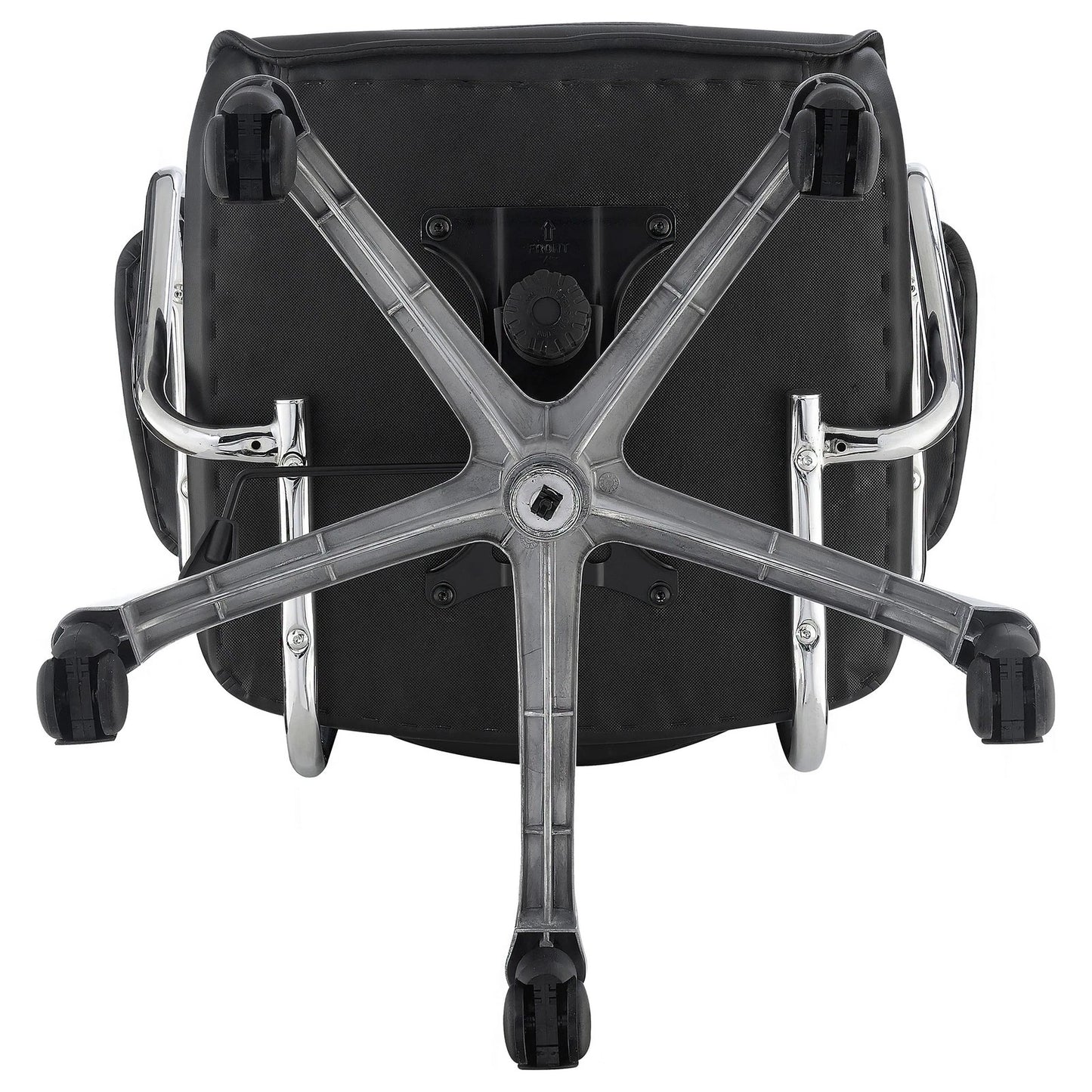 Modern Black Faux Leather Office Chair