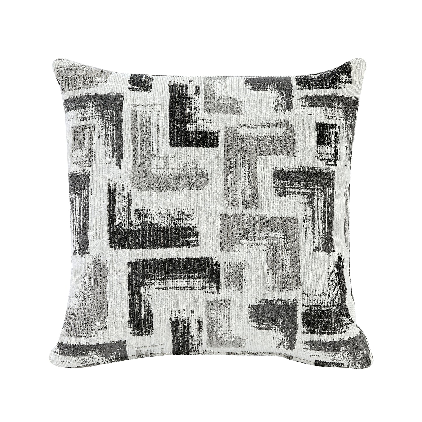Nailhead Trim Gray Chenille Sofa