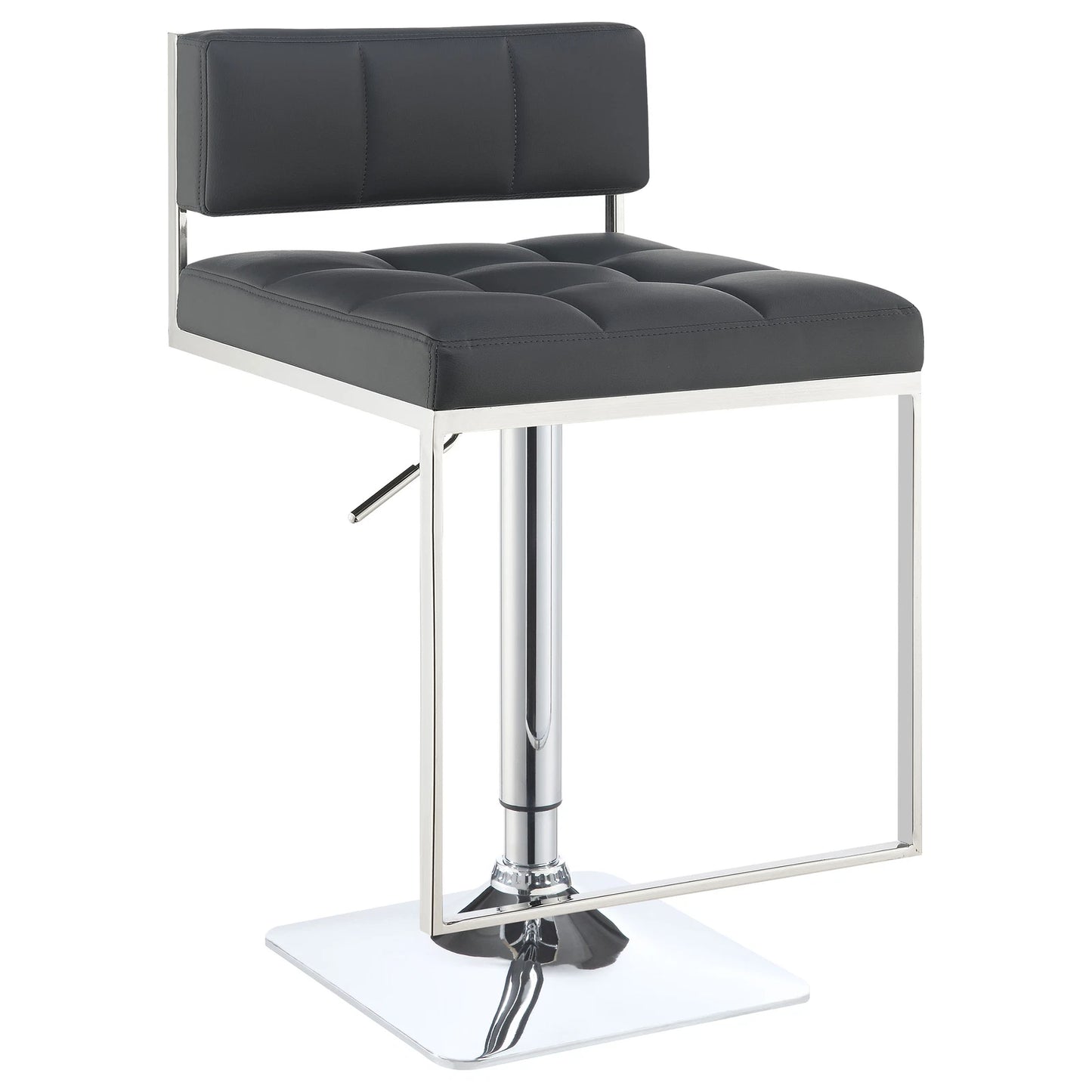Adjustable Gray Bar Stool