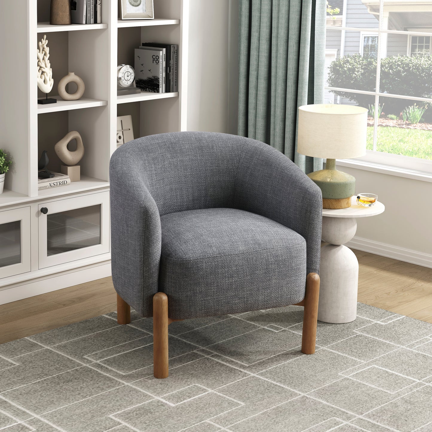 Textured Barrel Accent Chair
