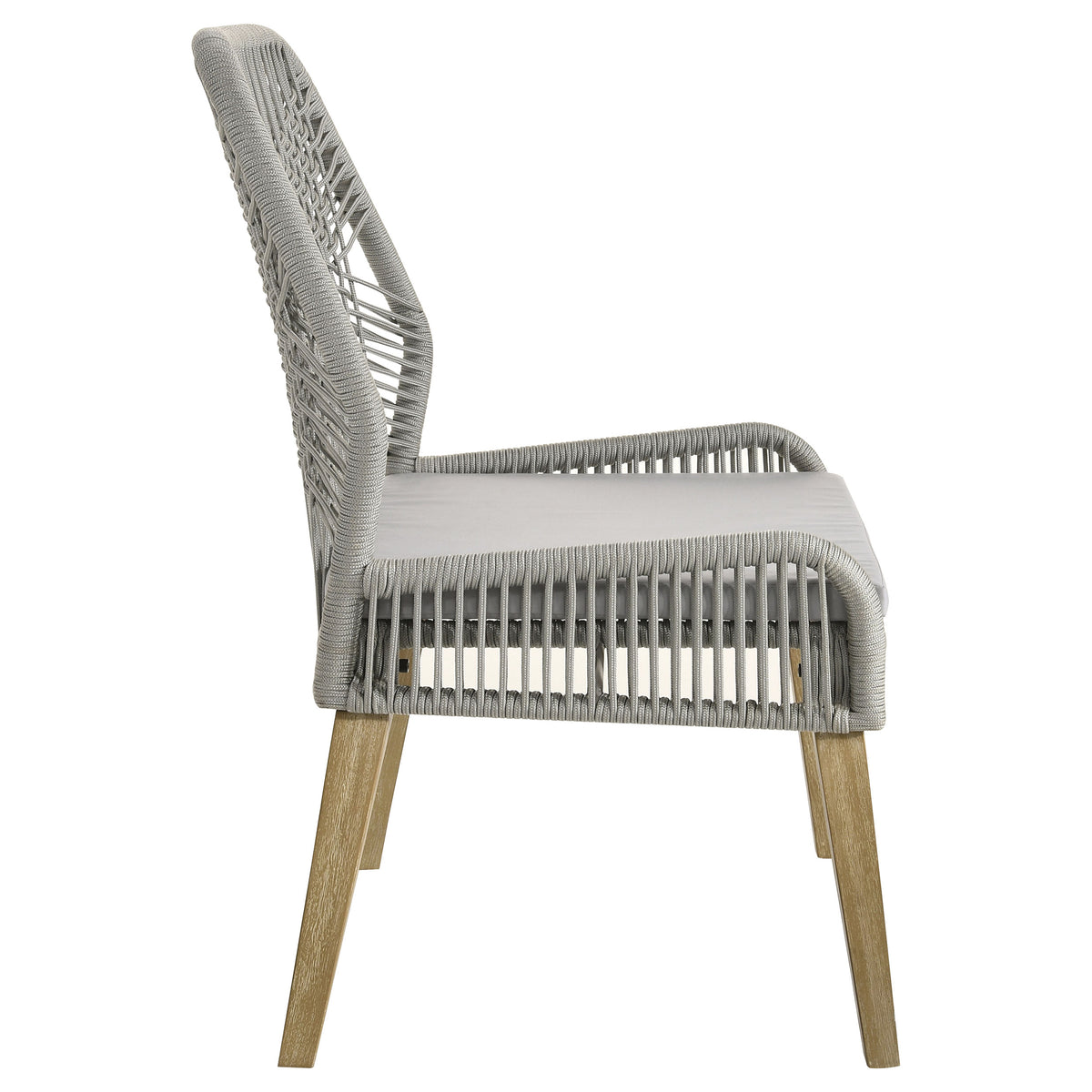 Gray Woven Rope Dining Chairs - Set Of 2