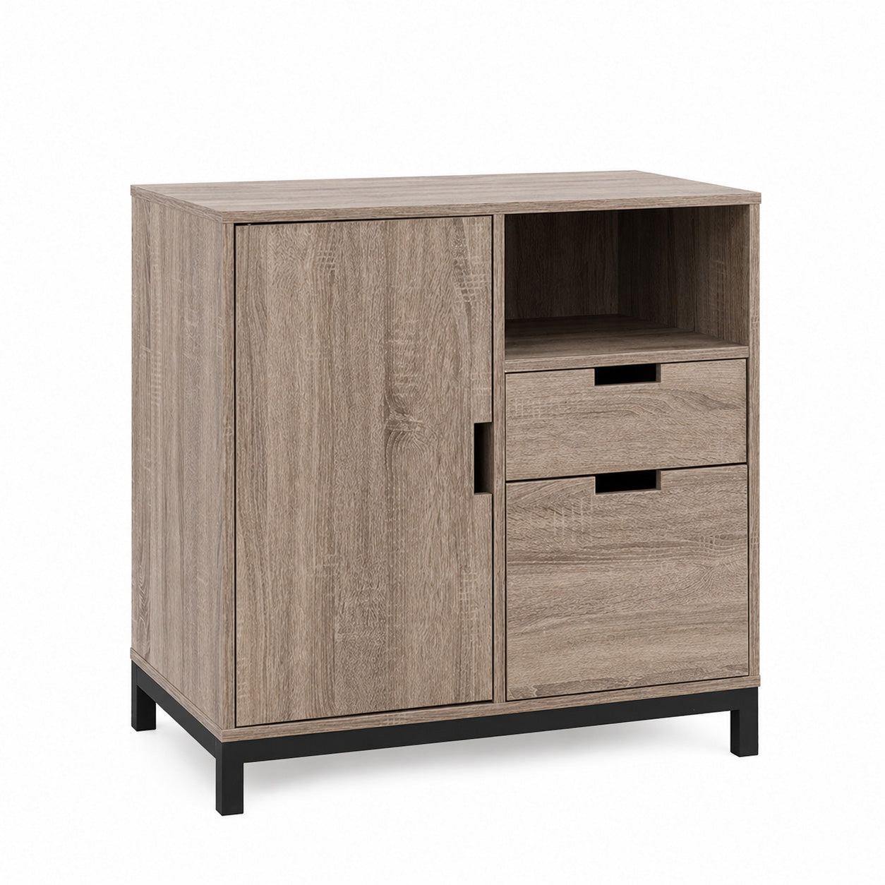 Taupe Finish Accent Cabinet