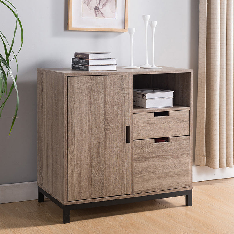 Taupe Finish Accent Cabinet