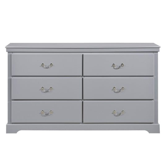 Classic Gray 6-Drawer Dresser