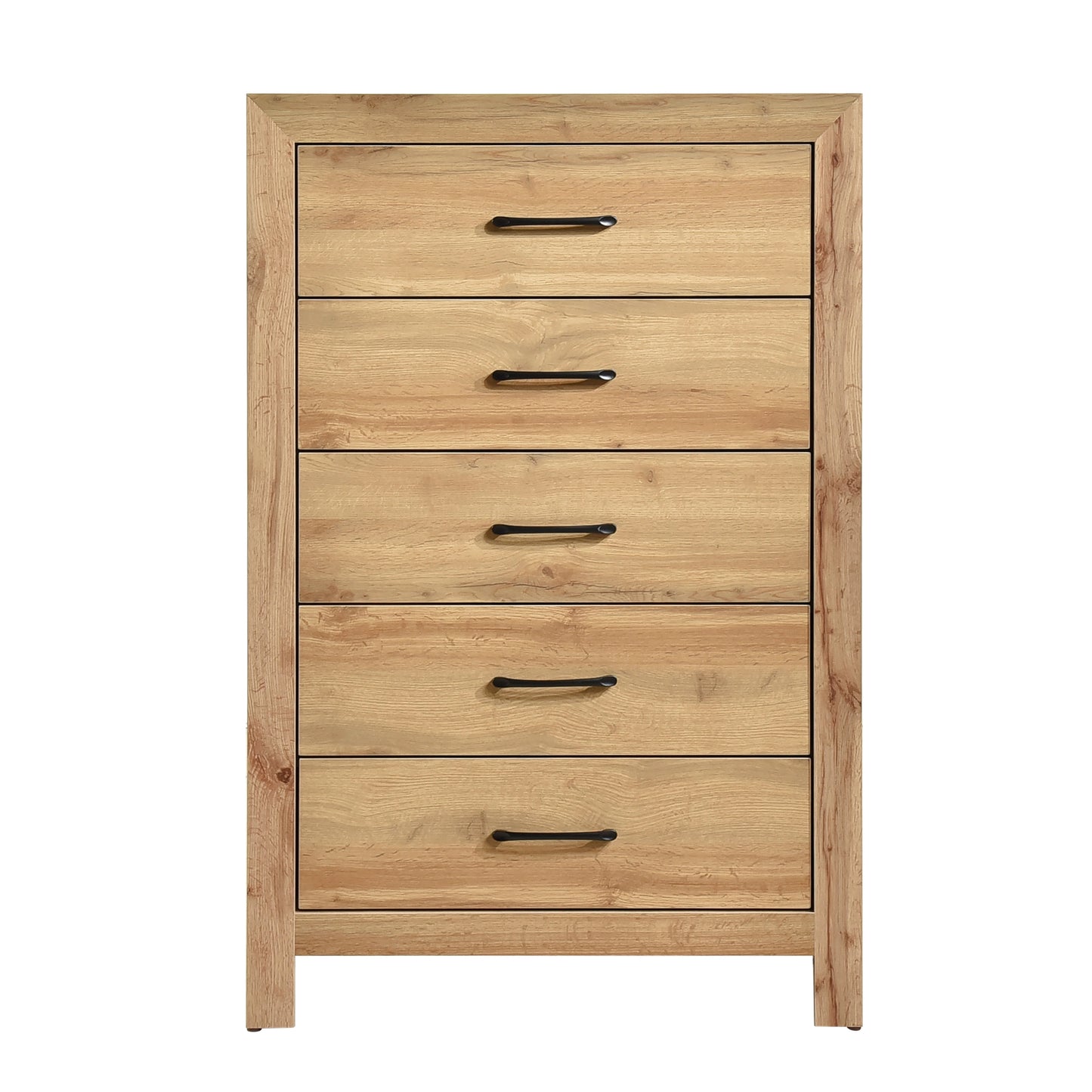 5-Piece Bedroom Set in Natural Oak Finish