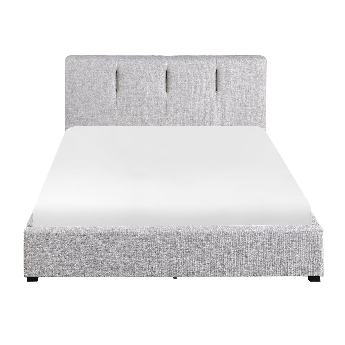 Modern Channel Tufted Upholstered Platform Bed