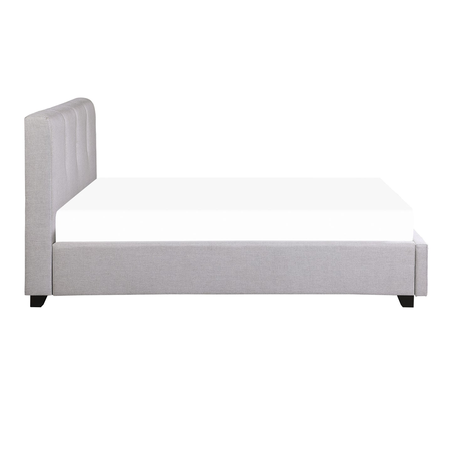 Modern Channel Tufted Upholstered Platform Bed