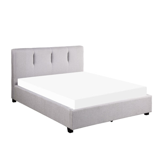 Modern Channel Tufted Upholstered Platform Bed