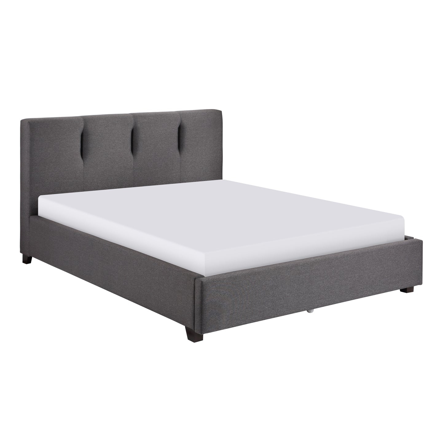 Modern Channel Tufted Upholstered Platform Bed