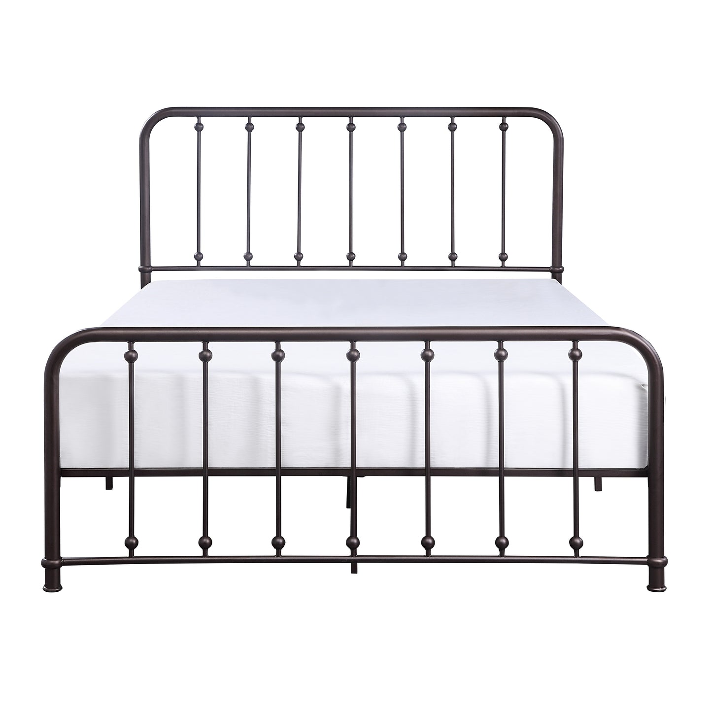 Vintage Dark Bronze Metal Platform Bed Frame