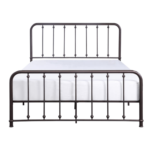 Vintage Dark Bronze Metal Platform Bed Frame