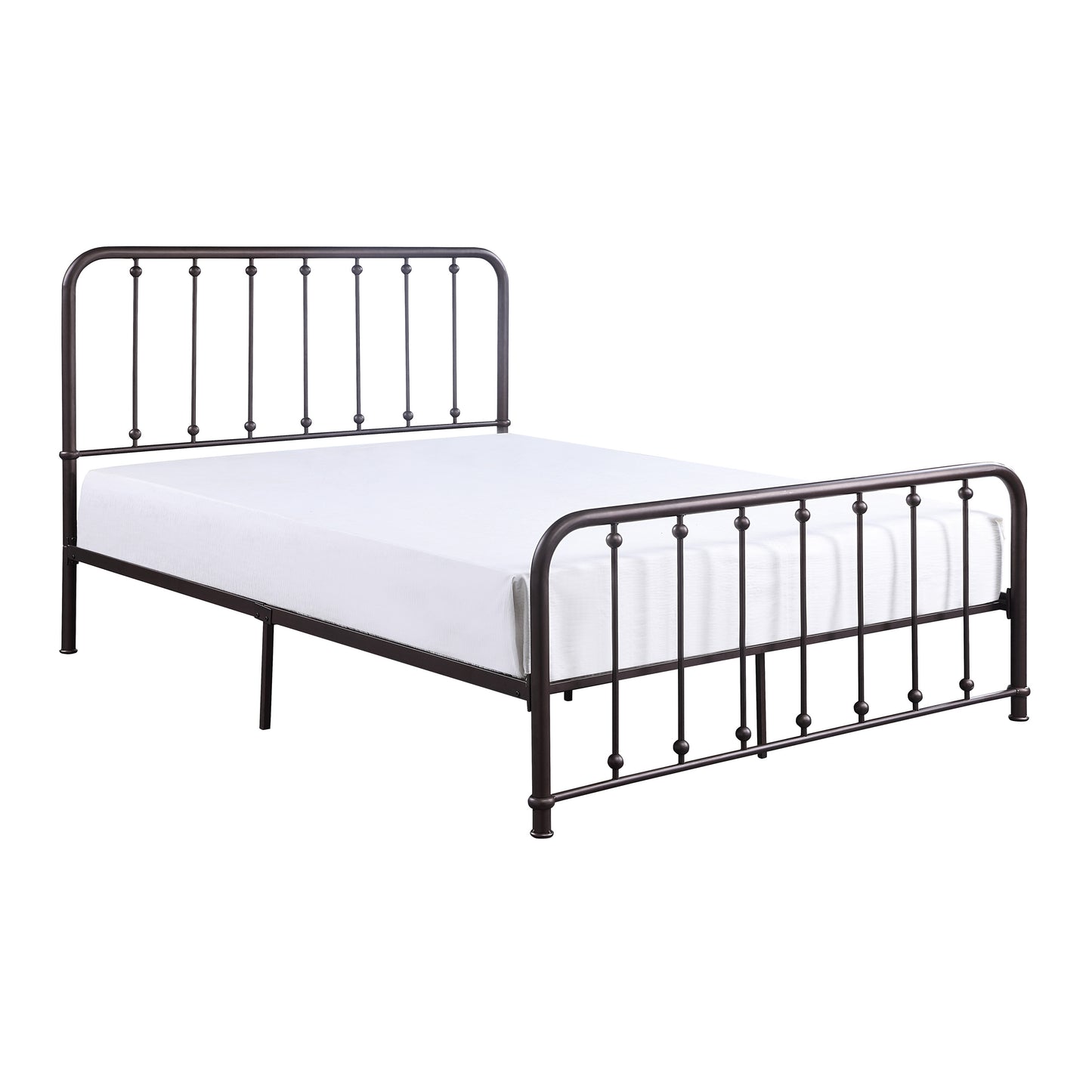 Vintage Dark Bronze Metal Platform Bed Frame