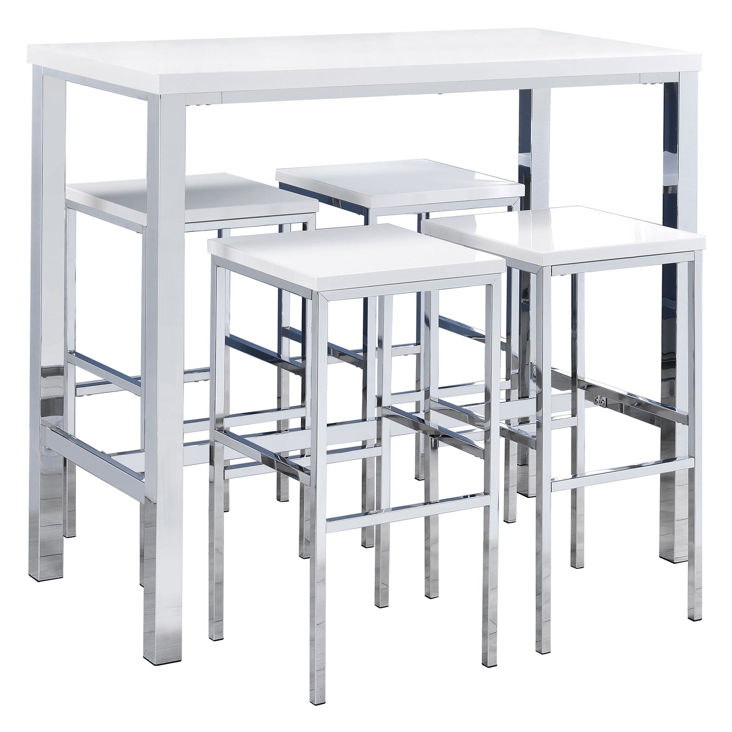 5-Piece Modern Pub Height Dining Set