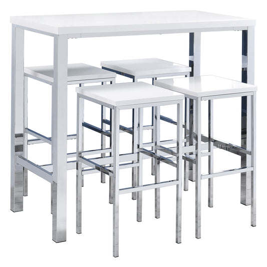 5-Piece Modern Pub Height Dining Set