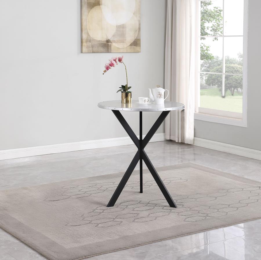 Round 32-inch Sliver Bar Table