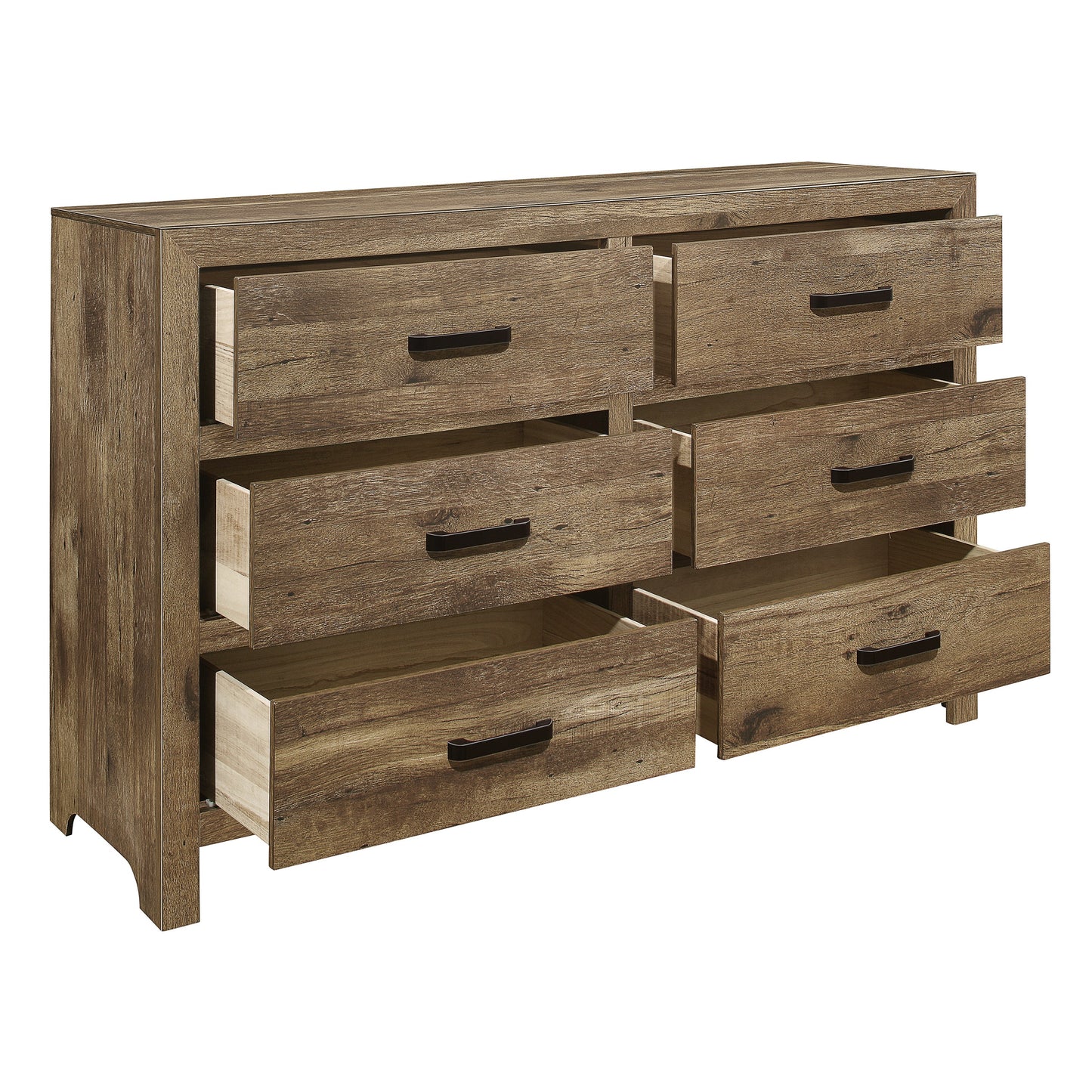 Weathered Wood 6-Drawer Dresser