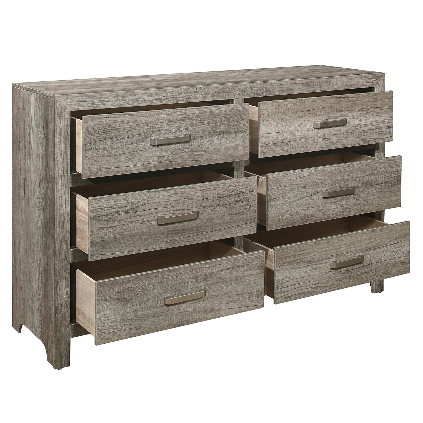 Weathered Wood 6-Drawer Dresser