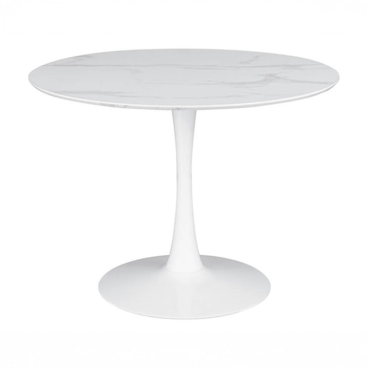 Round Faux Marble Dining Table