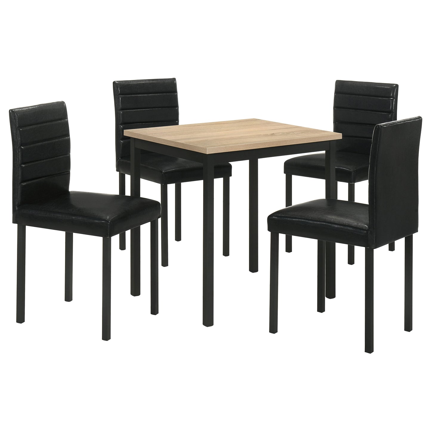 Contemporary 5PC Dining Set with Greige Oak Top