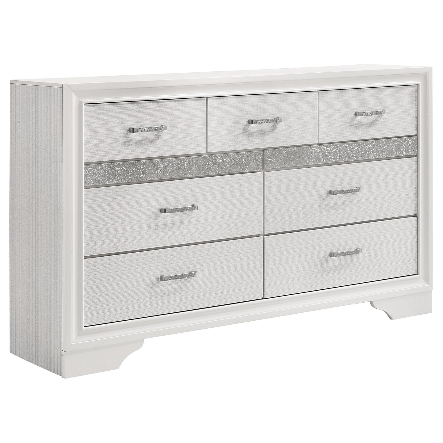 Glam 5-Piece Bedroom Set with Upholstered Headboard