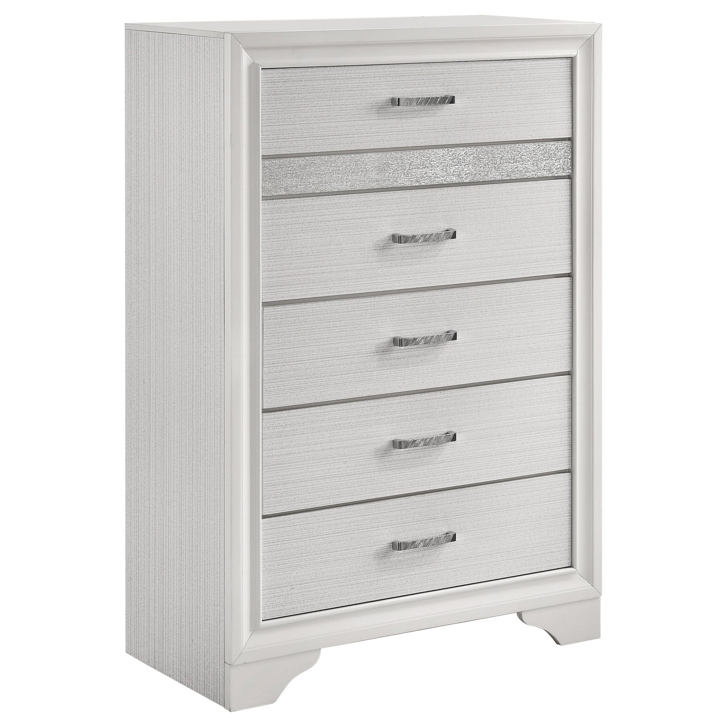 Glam 5-Piece Bedroom Set with Upholstered Headboard