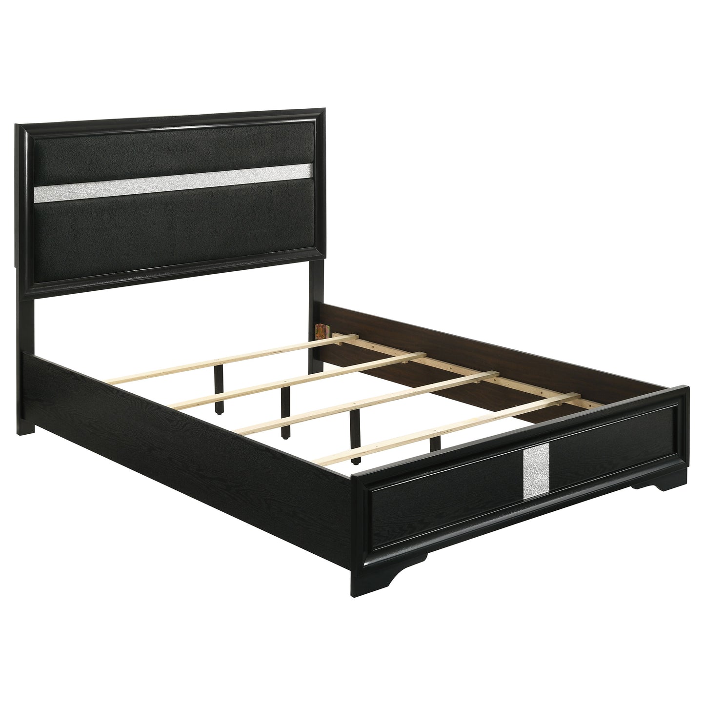 Glam 5-Piece Bedroom Set with Upholstered Headboard