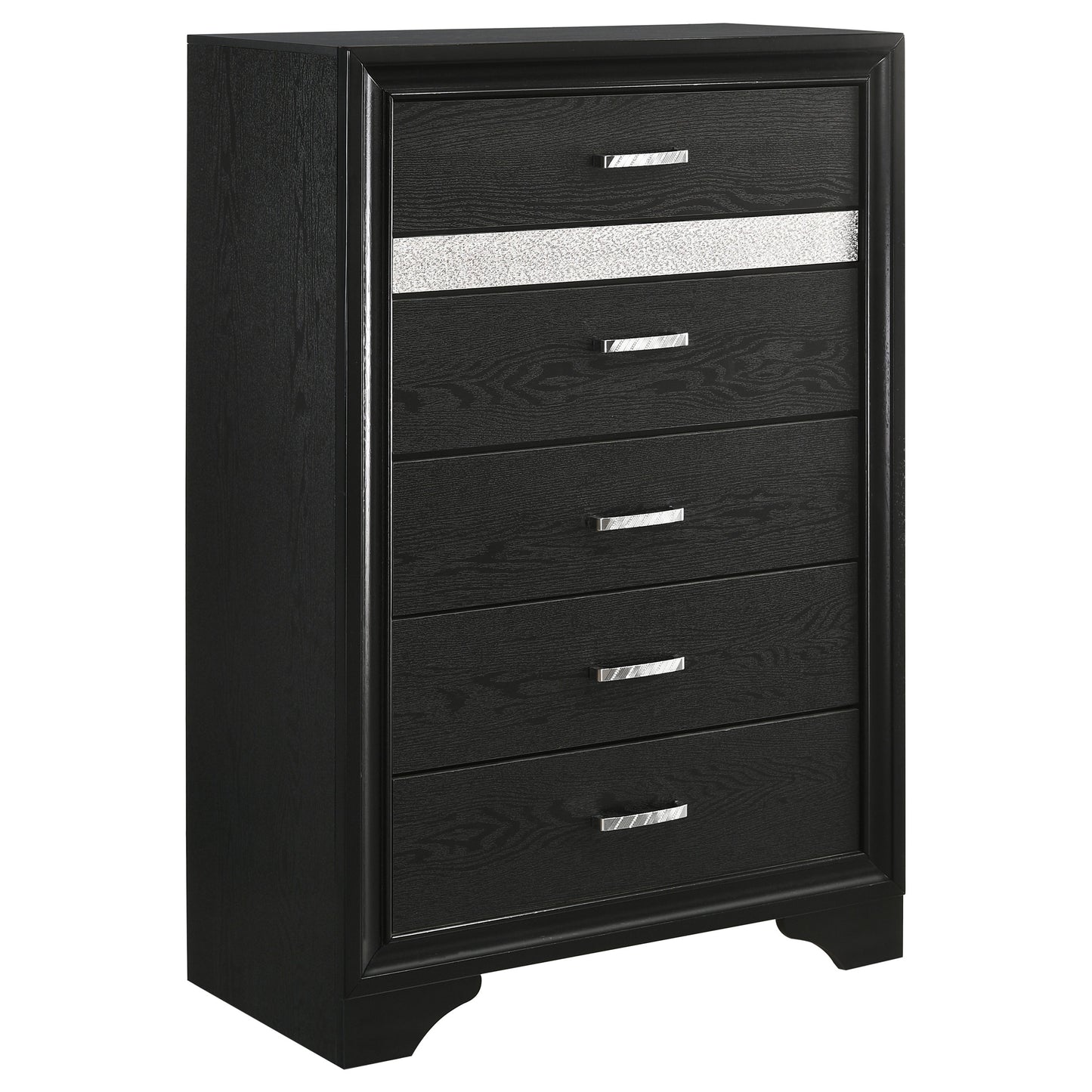 Glam 5-Piece Bedroom Set with Upholstered Headboard