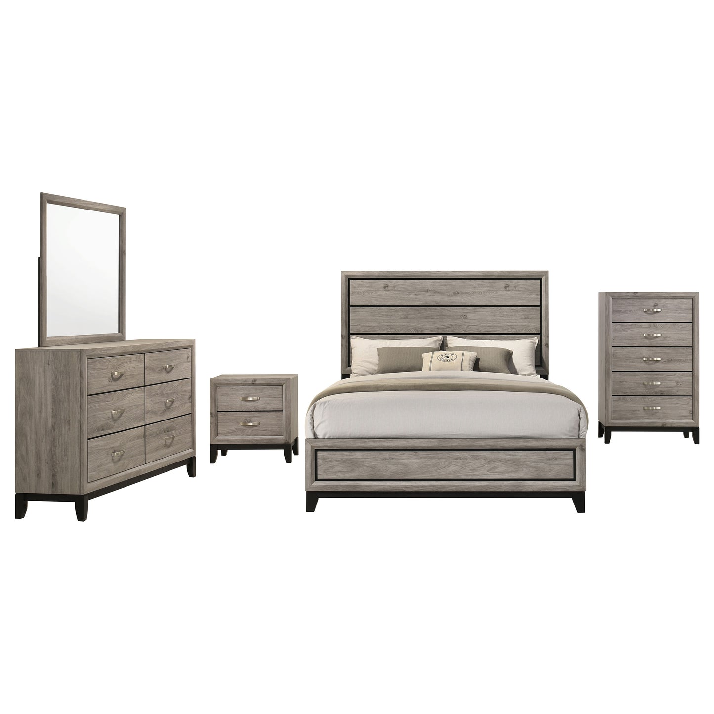 Light Taupe 5-Piece Bedroom Set