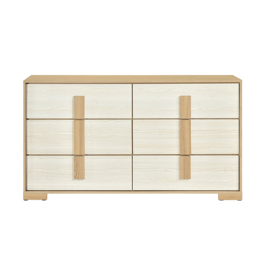 Scandinavian 2 Tone 6-Drawer Dresser