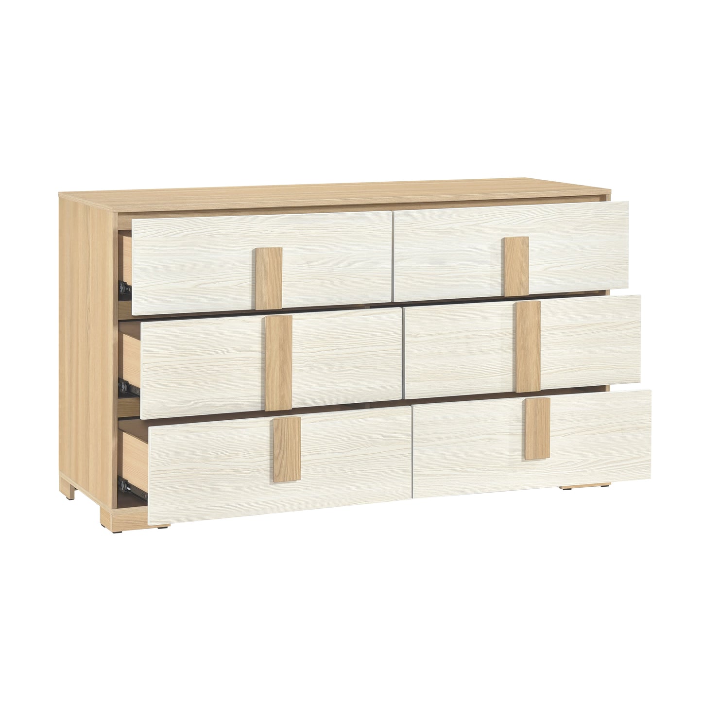 Scandinavian 2 Tone 6-Drawer Dresser