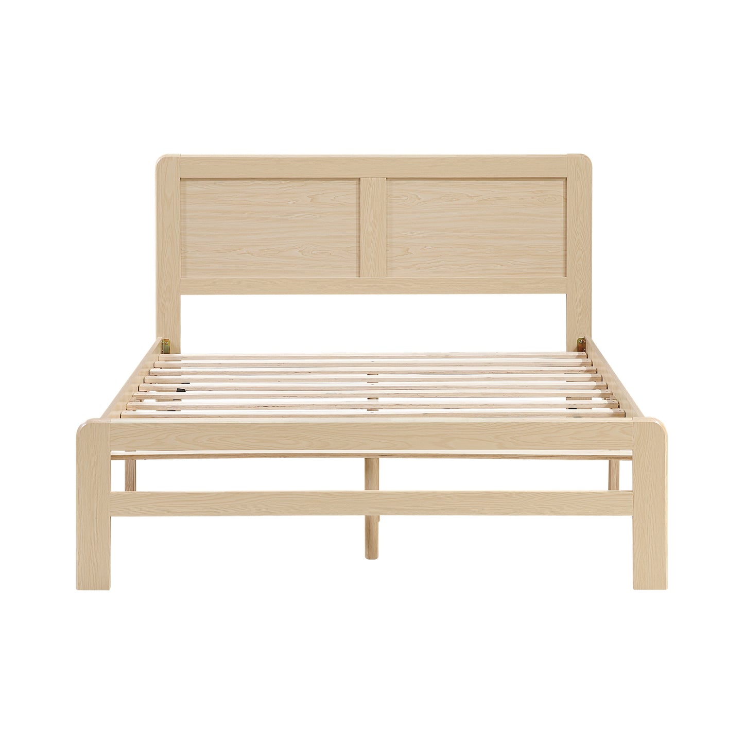 Natural Finish Wood Platform Bed Frame