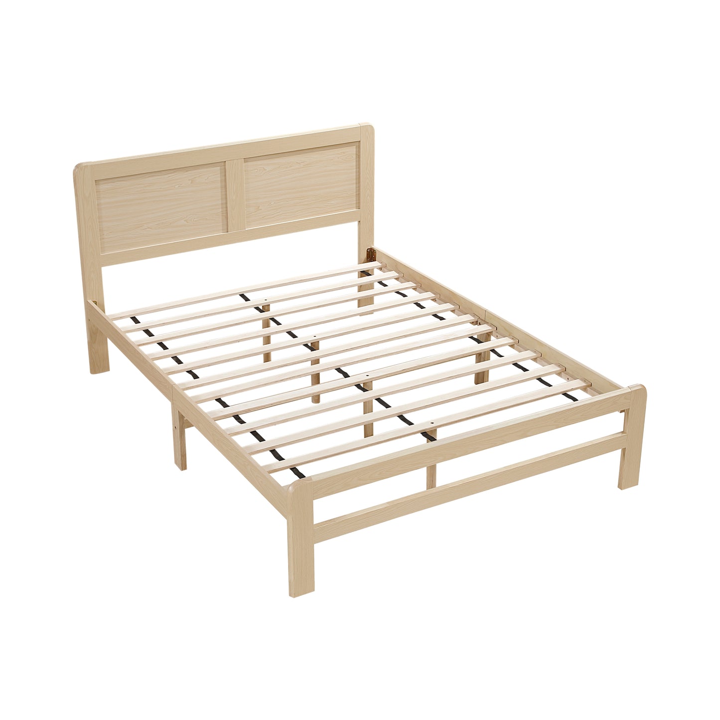 Natural Finish Wood Platform Bed Frame