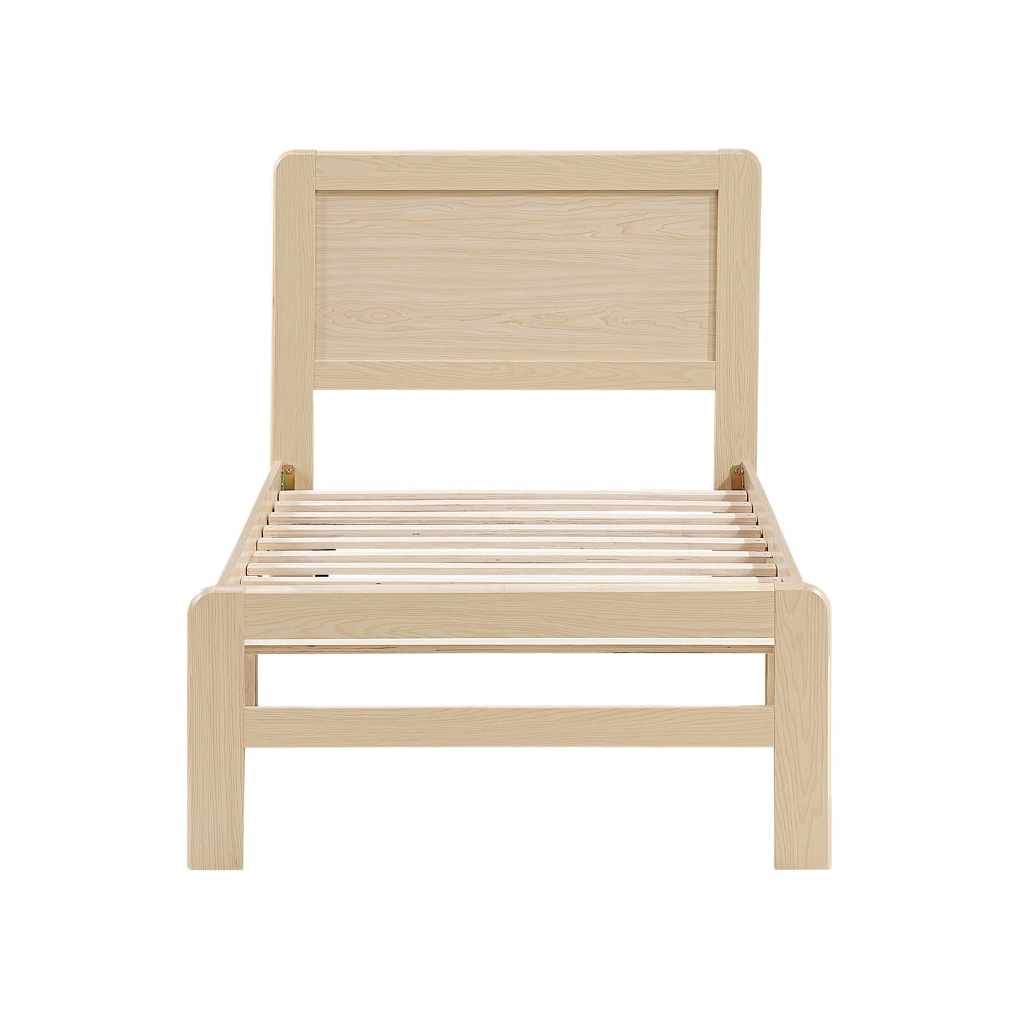 Natural Finish Wood Platform Bed Frame