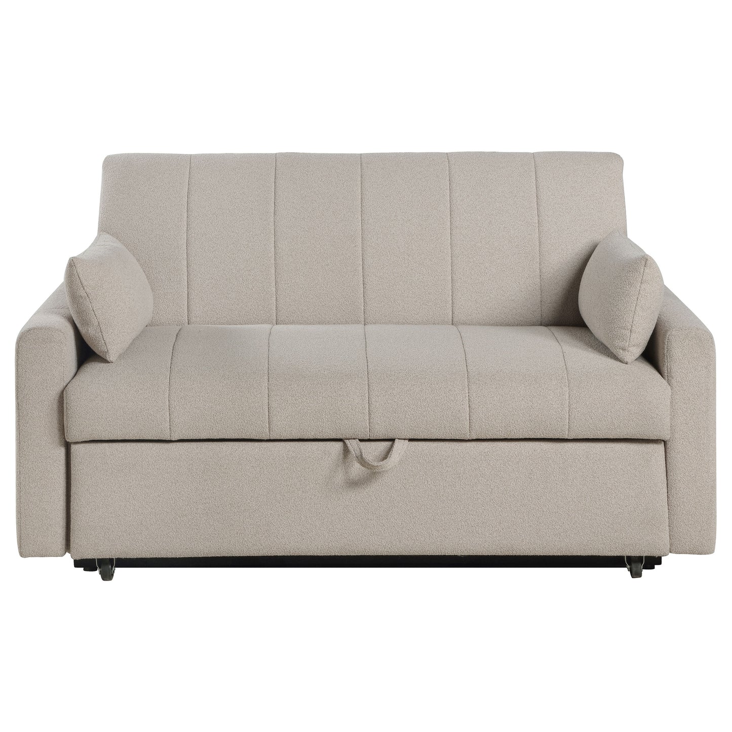 Bouclé Pull-Out Sleeper Sofa