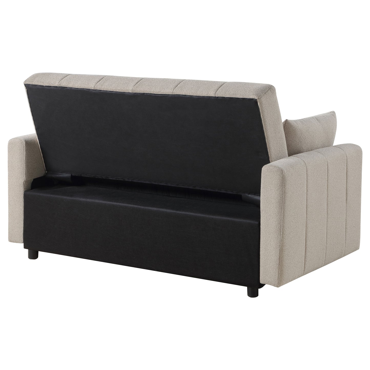 Bouclé Pull-Out Sleeper Sofa