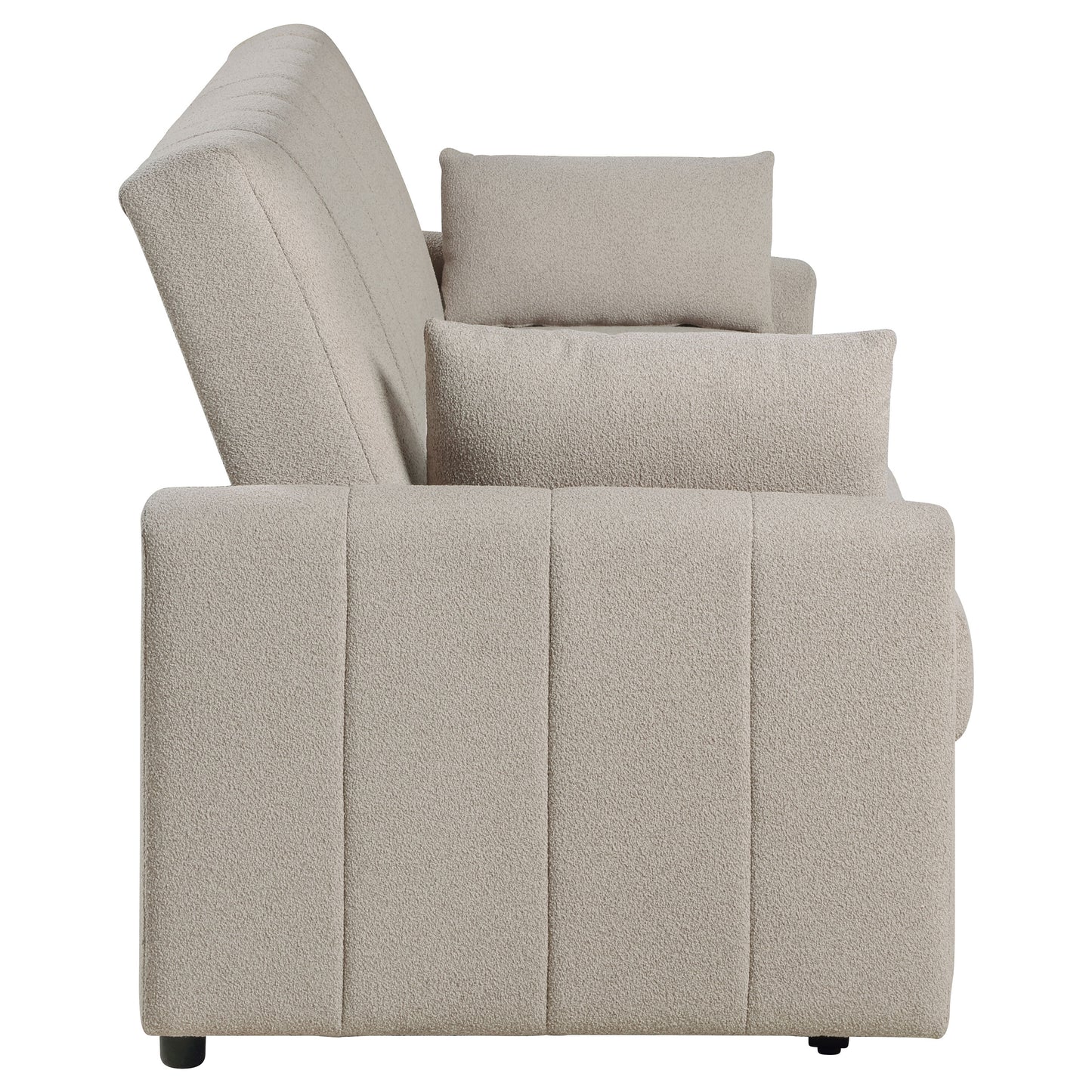 Bouclé Pull-Out Sleeper Sofa