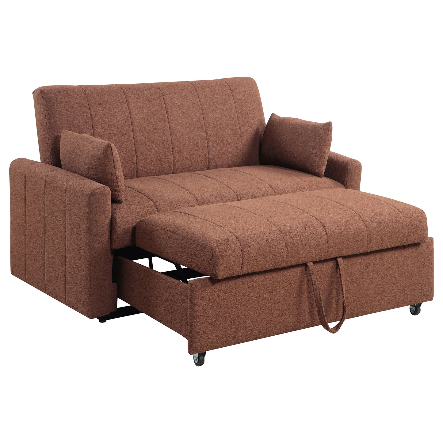 Bouclé Pull-Out Sleeper Sofa