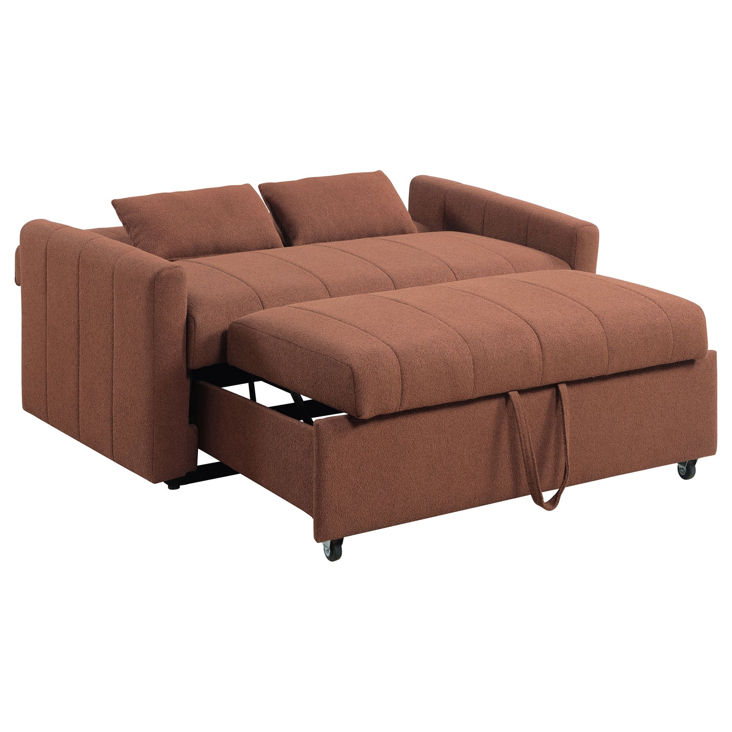 Bouclé Pull-Out Sleeper Sofa