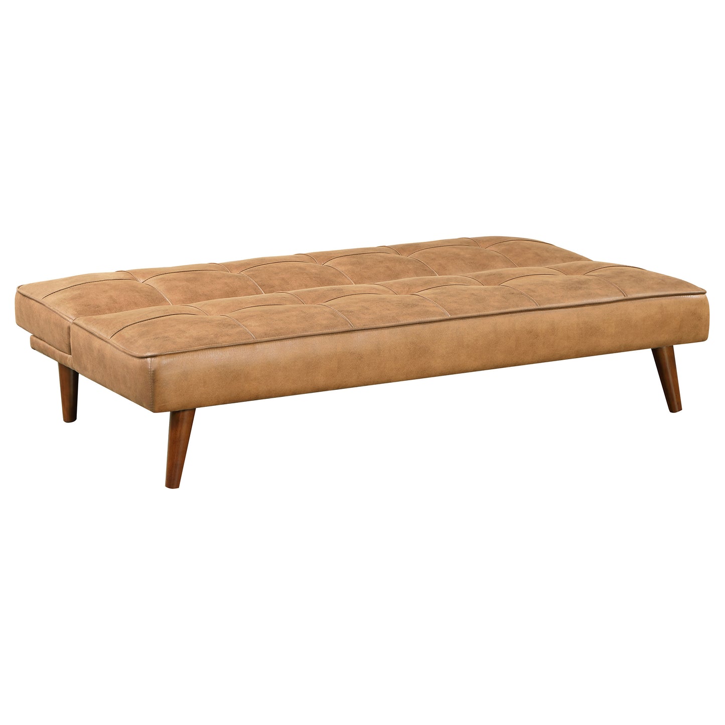 Faux Leather Upholstered Tufted Convertible Sofa Bed