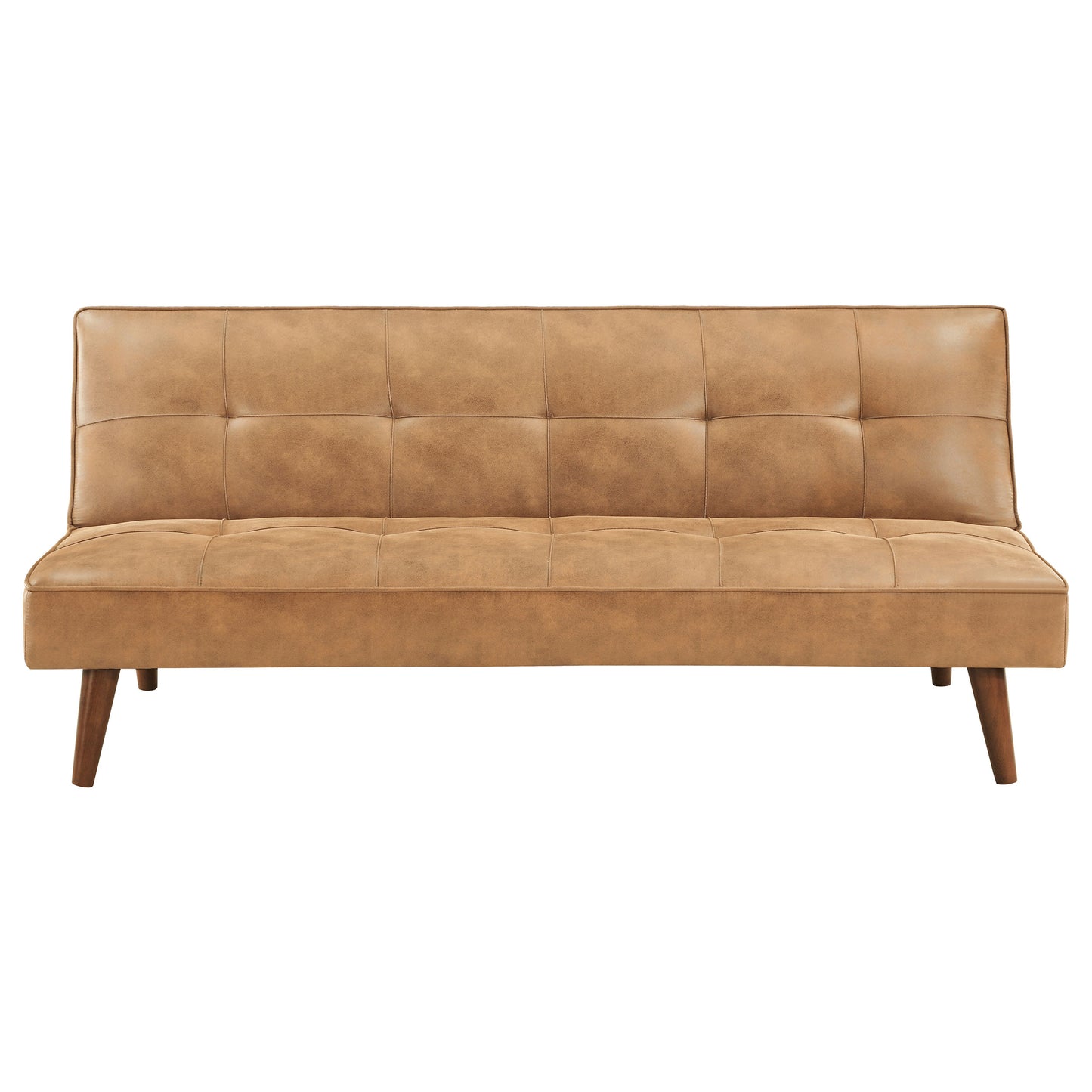 Faux Leather Upholstered Tufted Convertible Sofa Bed