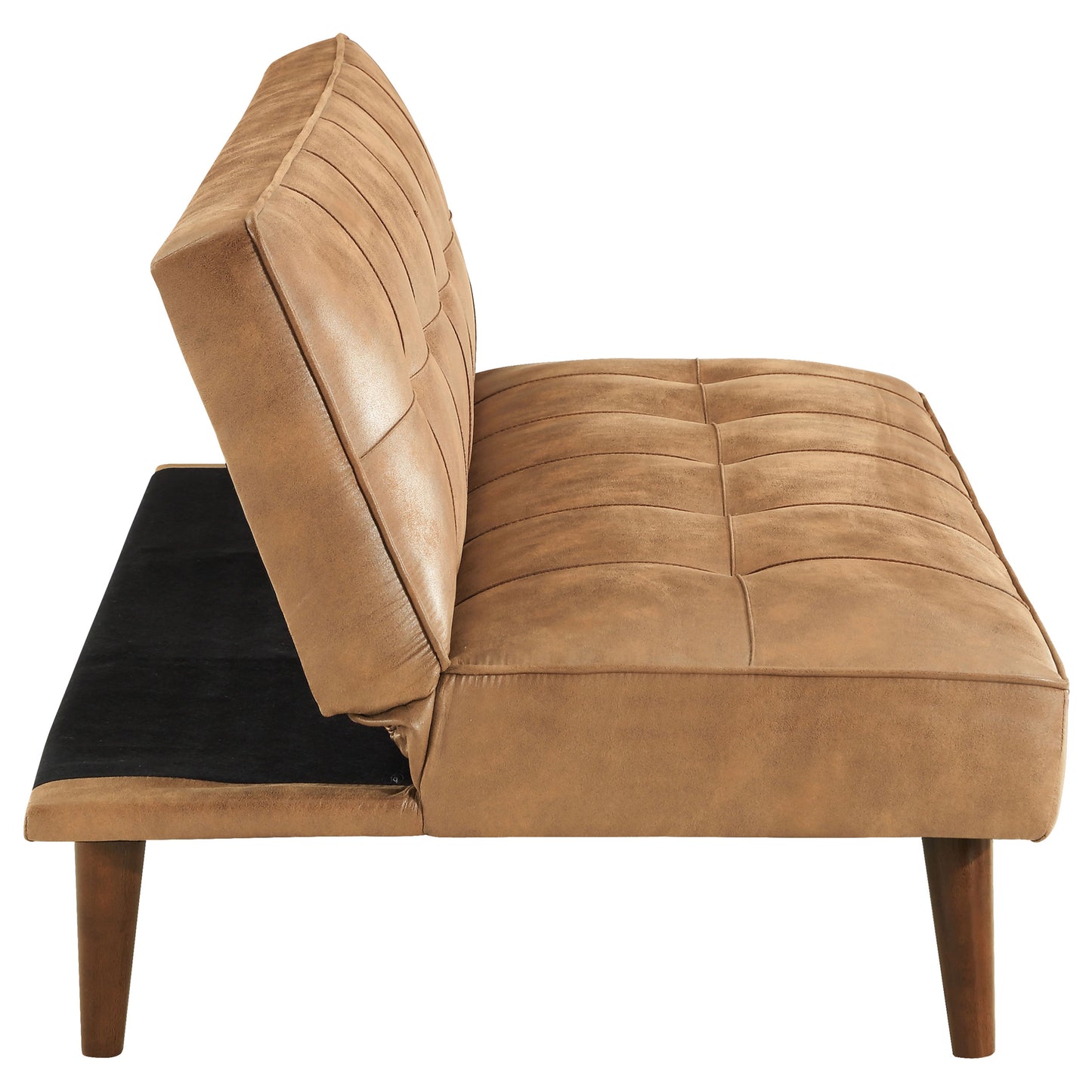 Faux Leather Upholstered Tufted Convertible Sofa Bed
