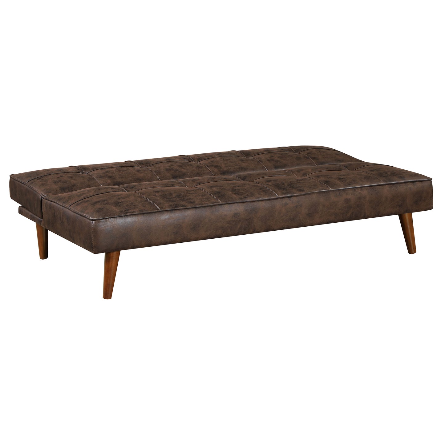 Faux Leather Upholstered Tufted Convertible Sofa Bed