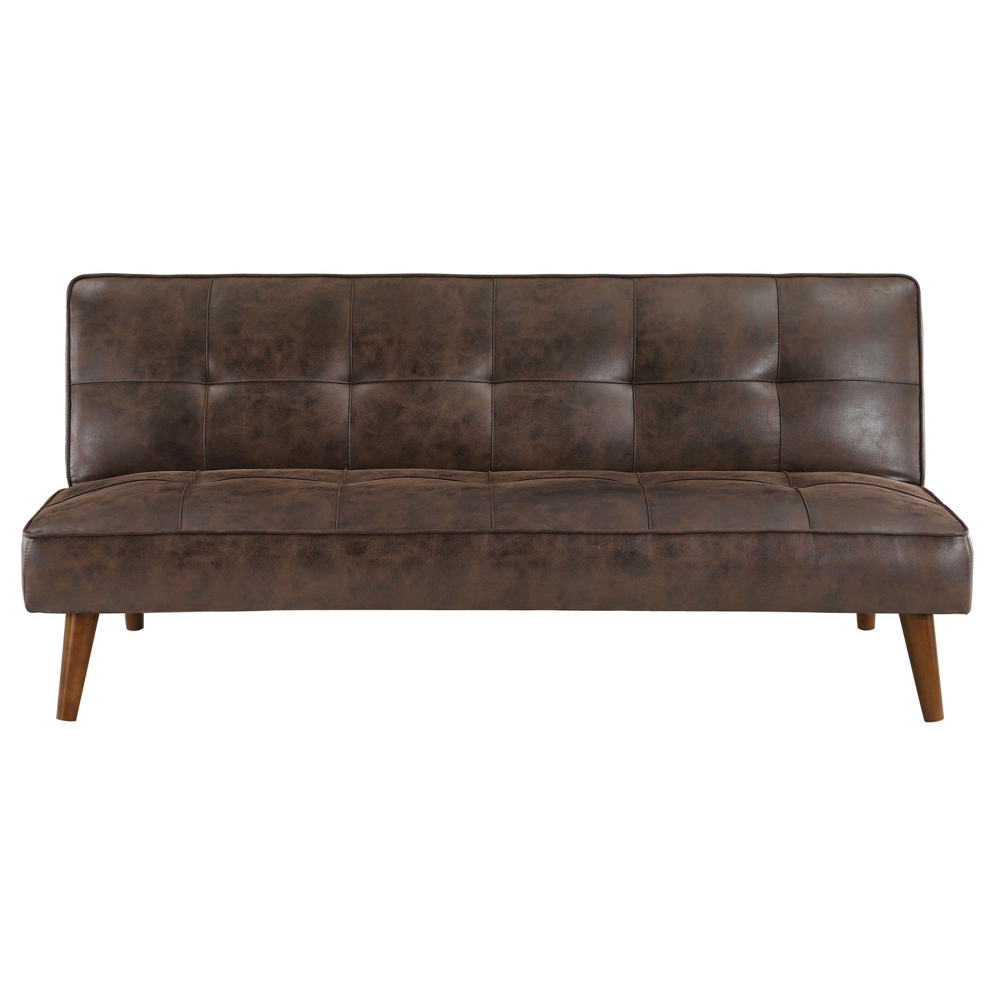 Faux Leather Upholstered Tufted Convertible Sofa Bed